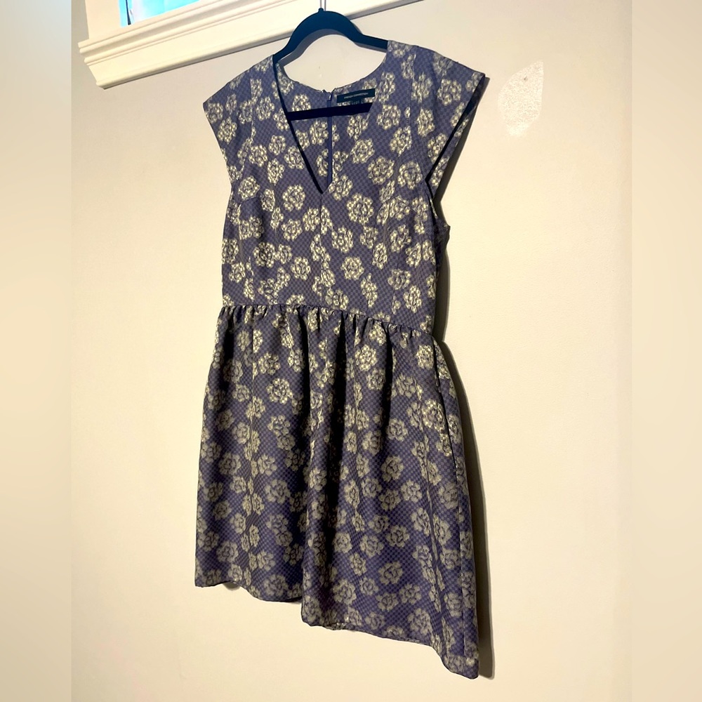 French Connection Purple embroidered dressSize 12